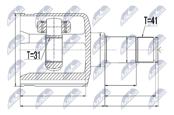 Homokinetický kĺb Ford Transit (2006-2014)